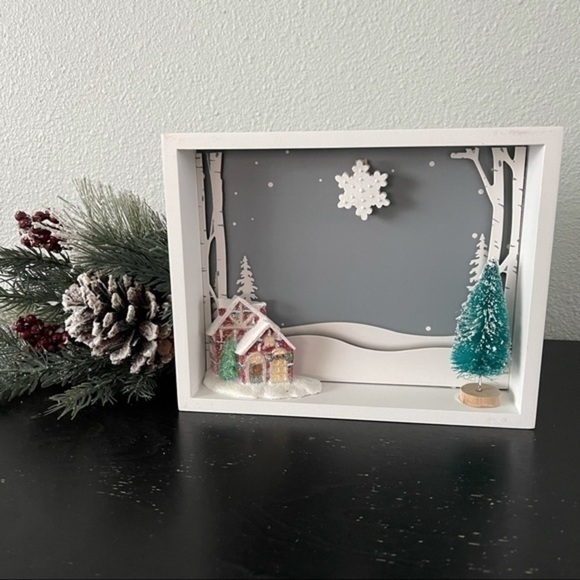 NEW Christmas 3D Shadow Photo Picture Frame Winter Wonderland ❄️ - Picture 1 of 9